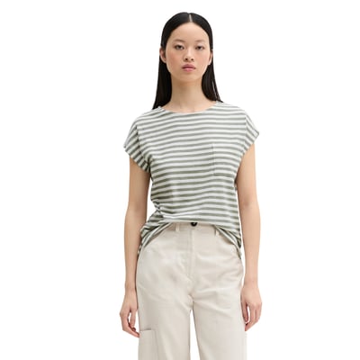 T-shirt rayé régulier en jersey slub doux en coton MARC O'POLO