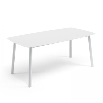 Table de jardin en aluminium et pierre frittée, PIEDRA OVIALA