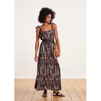 Robe longue imprimée à bretelles LA FEE MARABOUTEE