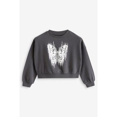 Sweat droit à motif papillon orné de sequins NEXT