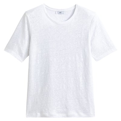 Linen Crew Neck T-Shirt, Made in Europe LA REDOUTE COLLECTIONS