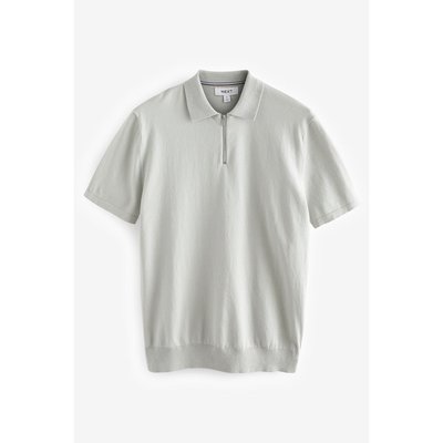 Polo en maille regular zippé à manches courtes NEXT