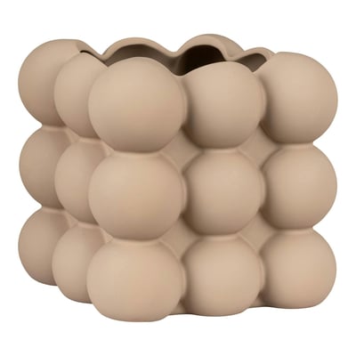 Cache-pot design marron à gros pois H 13 cm PIER IMPORT