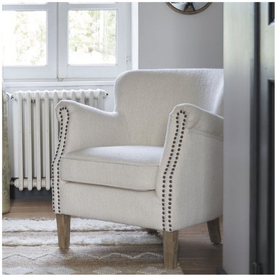 Fauteuil en pin BLANC D’IVOIRE