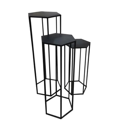 Sellette Gigogne Métal Noir X3 DECORATIE