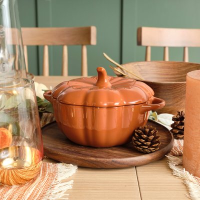 Medium Pumpkin Casserole Dish WADE POTTERY