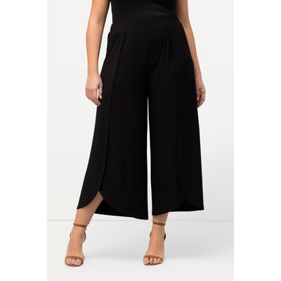 Pantalon en jersey, jambe large avec fente ULLA POPKEN