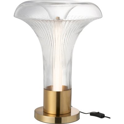 Lampe led élégante en verre transparent et métal doré RECOLLECTION