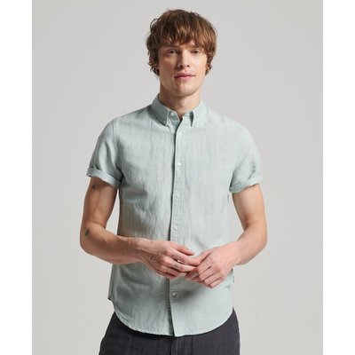 Chemise à manches courtes en lin et en coton bio SUPERDRY