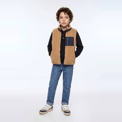 Veste sans manches uni en sherpa MONOPRIX
