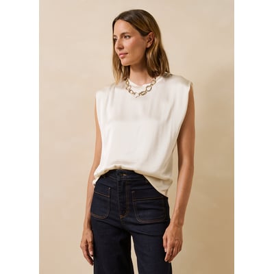Top sans manches en satin LA FEE MARABOUTEE