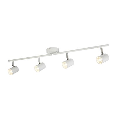 Adjustable White Split Bar 4 Light Ceiling Spotlight SO'HOME