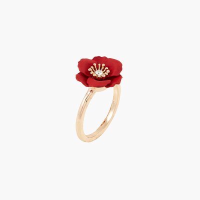 Bague fleur rouge BALABOOSTE
