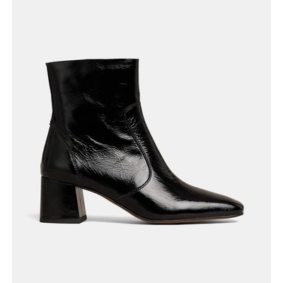 Bottines Petits Talons Vaea Zip Cuir GALERIES LAFAYETTE