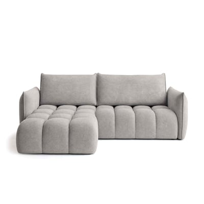 Canapé d'Angle Convertible en Velours texturé 4 places - AMBROISE BEST MOBILIER