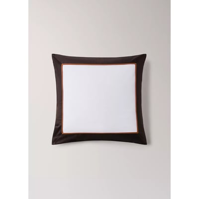 Deux taies d'oreiller en coton avec bordure en satin et passepoil contrasté, 60 x 60 cm MANGO HOME
