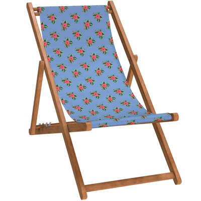 Chilienne hêtre lasuré et toile outdoor, ROSALIE VENT DE BOHÈME