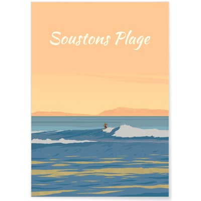 Affiche ville Soustons Plage L'AFFICHERIE