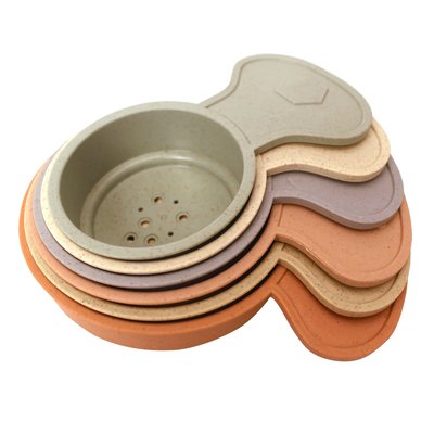 Jouet de Bain - Tasses à empiler en paille de blé MAGNI