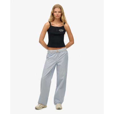 Pantalon élastiqué à rayures en coton biologique SUPERDRY