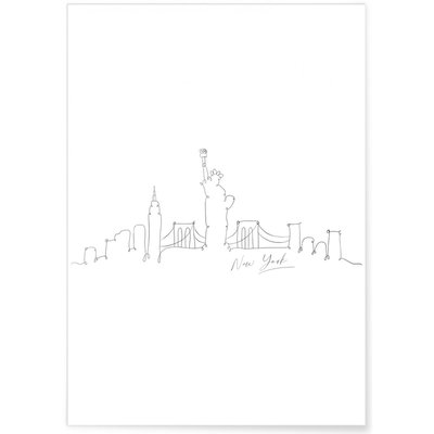 Affiche Line Art New York L'AFFICHERIE