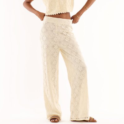 Pantalon en crochet dentelle coupe droite KAYLE WILD
