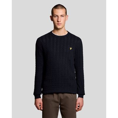 Pull en mélange de lin côtelé col rond LYLE & SCOTT