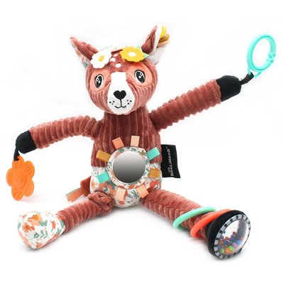 Peluche d'activités nomade Mélimélos la biche LES DEGLINGOS
