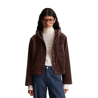 Blouse en velours à capuche, coupe décontractée en coton stretch MARC O’POLO DENIM