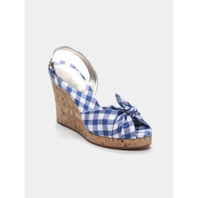 Sandales Yvette vichy bleu INES DE LA FRESSANGE PARIS