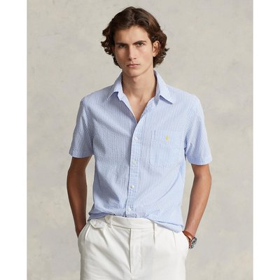 Hemd in seersucker, geborduurd logo POLO RALPH LAUREN