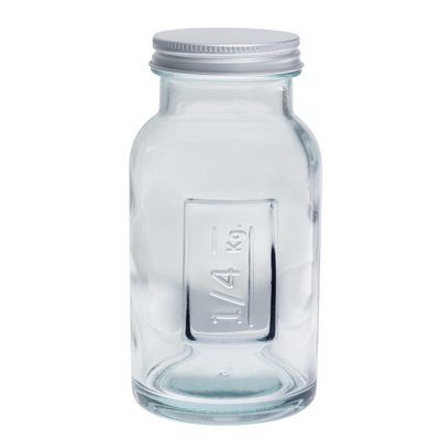 Pot en verre recyclé  0,25 l avec couvercle vissable TABLE PASSION