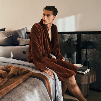 Peignoir long en velours,DOUBLE B BOSS HOME