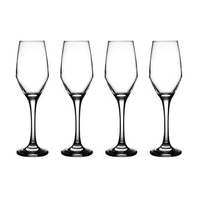 Set of 4 Majestic Champagne Flute Glasses RAVENHEAD