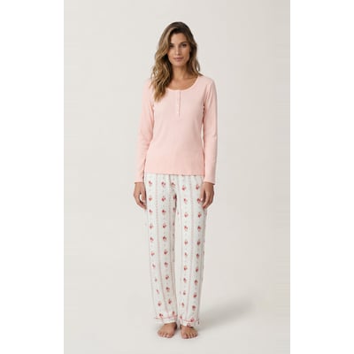 Tee-shirt manches longues en jersey de coton et modal couleur unie Magnolia ARTHUR