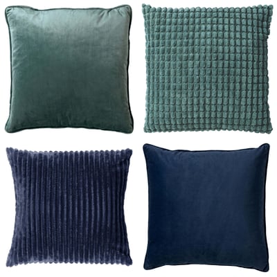 Coussins Textures mixtes (Lot de 4) DUTCH DECOR