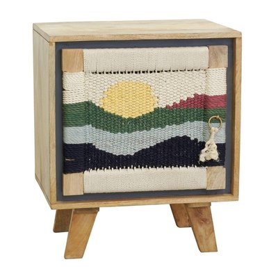 Chevet artisanal en manguier et coton tissé SUNSET AUBRY GASPARD