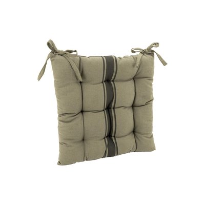 Galette de chaise en coton FLEX Kaki/gris AUBRY GASPARD