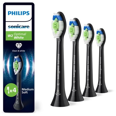 Brossette dentaire Sonicare lot de 4 -  HX6064/88 white Optimal PHILIPS
