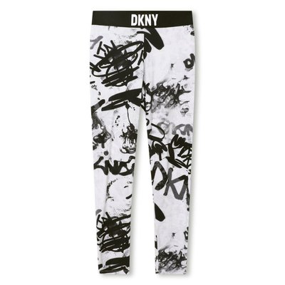 Legging bicolore imprimé DKNY