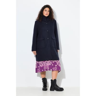Manteau en lainage à col pelle à tarte et ULLA POPKEN