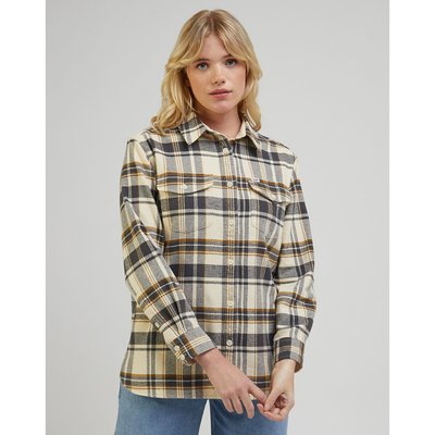 Chemise carreaux beige femme La Redoute