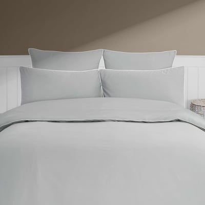 Parure housse de couette percale de coton avec 2 taies 50x70 cm ROSE WOOD SENSEI MAISON