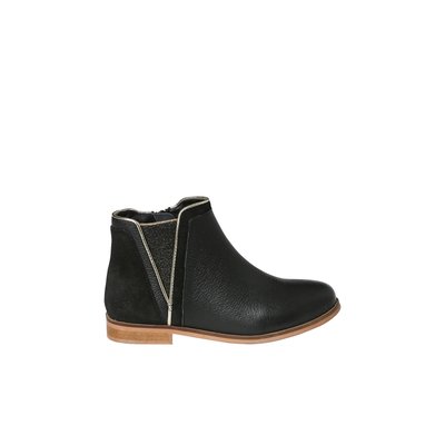 Boots cuir zippées et élastiquées VERTBAUDET