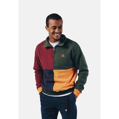 Sweatshirt zippé en coton biologique COLOR BLOCK TRENDSPLANT