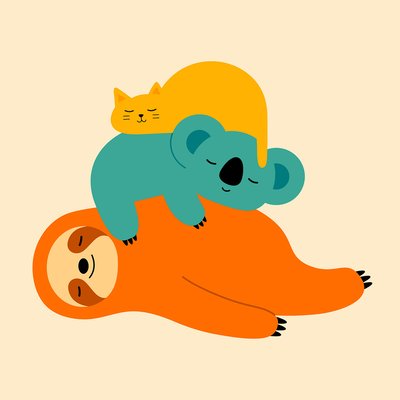 Tableau enfant being lazy HEXOA