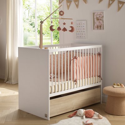 Lit bébé à barreaux avec têtes en panneaux SAUTHON