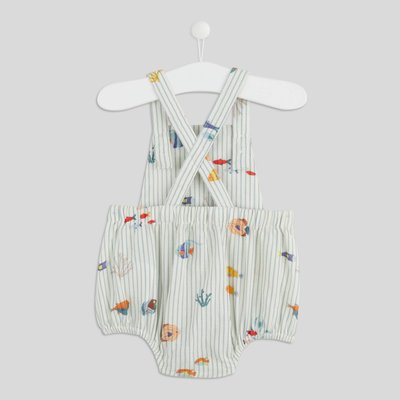 Barboteuse double ouverture imprimée en coton BIO BOUT'CHOU