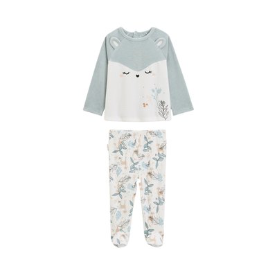 Pyjama bébé 2 pièces en velours avec pieds Alma PETIT BEGUIN