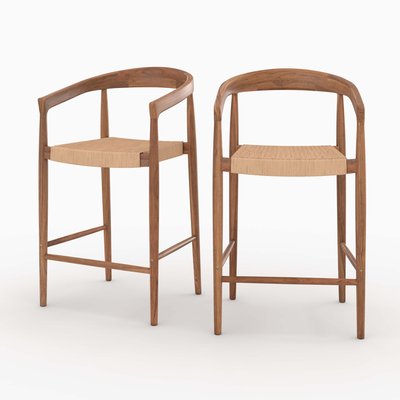 Lot de 2 chaises pour îlot central 65 cm - BALI MAISON PAVANE
